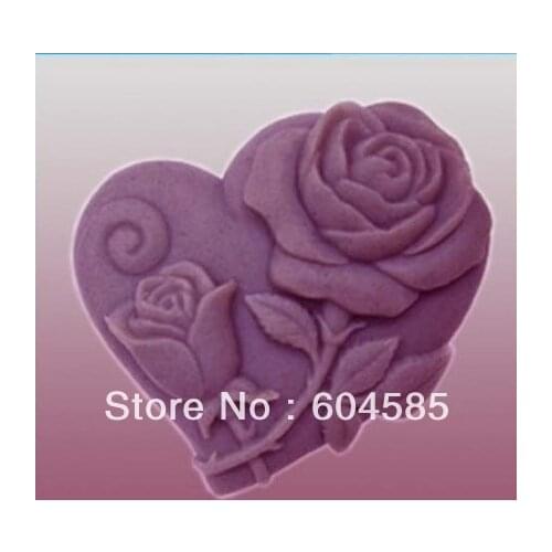 Heart Rose Craft Art Silicone Soap mold Craft Molds DIY Handmade soap molds