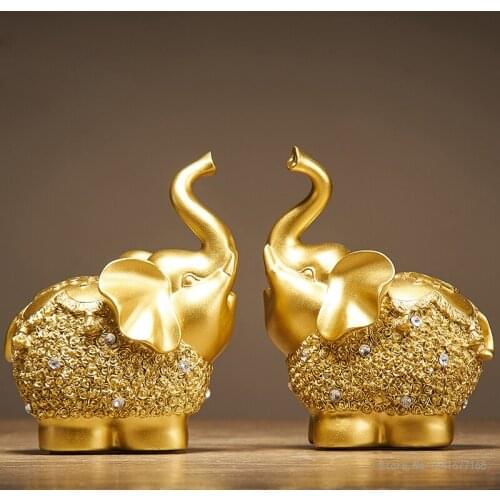 Nordic resin elephant jewelry home decoration decoration table elephant family doll desk a pair of elephant miniatures