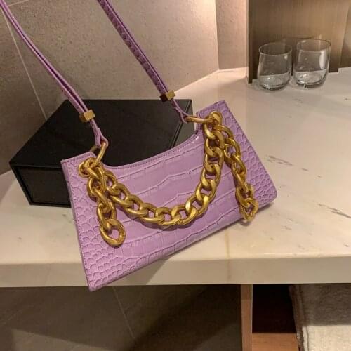 Bags for Women 2020 Fashion Handbag Lady Purses And Handbags Alligator Pattern Chains Party Bolsas Sac Femme