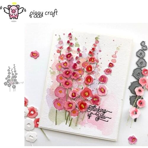 Piggy Craft metal cutting dies cut die mold 2Pcs Flower leaf strip Scrapbook paper craft knife mould blade punch stencils dies