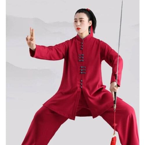 Tai Chi Uniform Kung Fu Outfit Oriental Wushu Performance Costume Martial Arts Morning Exercise Taichi Wing Chun Suit 12496