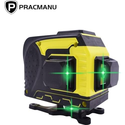 3D Laser Level 12 Lines Self-Leveling 360 Horizontal & Vertical Green Cross Beams Level Laser with Bluetooth Connectivity