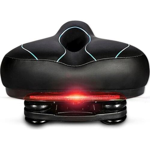 Bicycle Seat with Taillight Mountain Bike Bicycle Saddle Cushion Holders Seat Bag Bike Saddle