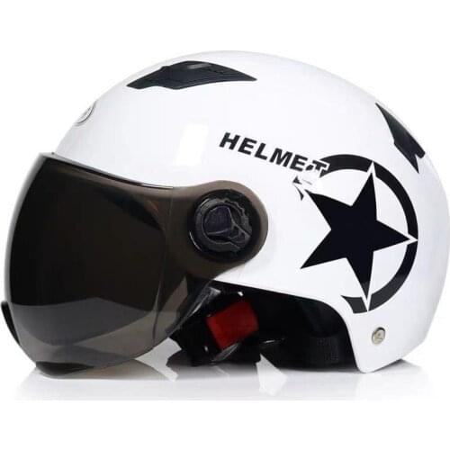 Electric Motorcycle Helmet Bike Cycling Half Helmets Lens Visors Scooter Motor Helmet for Moto Bike Sunshade Protection Casco
