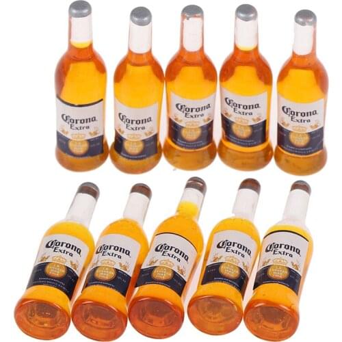 10Pcs/lot 1/12 Dollhouse Miniature Resin Bottle Simulation Wine Bottle Model Wholesale