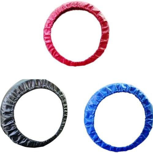 150cmx4cm Soft Leather Car Steering Wheel Cover Protective Case Anti-slip Steering Cover Thread Interior Accessories