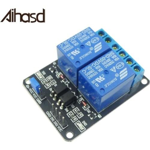 2 Channel NEW 5V 2-Channel Relay Module Shield For Arduino ARM PIC AVR DSP Electronic With Optocoupler Free Dropshipping