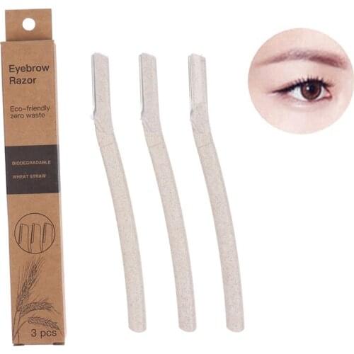 3 Pack Women Eyebrow Brow Shaper Razor Trimmer Blade Facial Hair Remover Tool