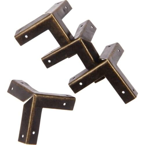 4pcs Corner Protectors Antique Bronze Jewelry Box Feet Wood Gift Case Desk Leg Decor Guard Books with nails 33mm Old Fashioin