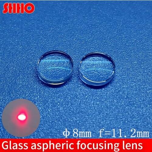 Customizable coated optical lenses diameter 8mm focal length 11.2mm glass lens D-ZK2 optical laser lens production manufacturer