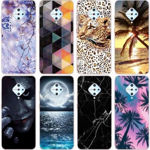 For Vivo V17 Case Rose Wolf Cute Patterned Cover Soft Silicon Phone Case for Vivo 1920 Top Quality