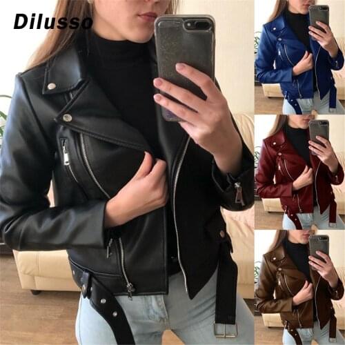 Женские кожаные куртки Eillysevens China At AliExpress