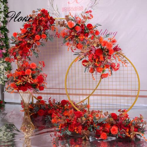 Flone Artificial Flowers Arrangement For Wedding Decoration Table Runners Centerpieces floral row home baby shower decor