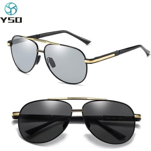 YSO 2020 Photochromic Polarized Sunglasses For Men Women UV Protection Sunglasses For Car Driving Night and Day Glasses 515
