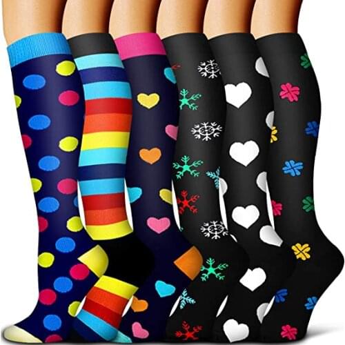 Multi-color Compression Socks 20-30 Mmhg Unisex Thigh Golfs Non-slip Tube Men Women Outdoor Running Long Pressure Stockings