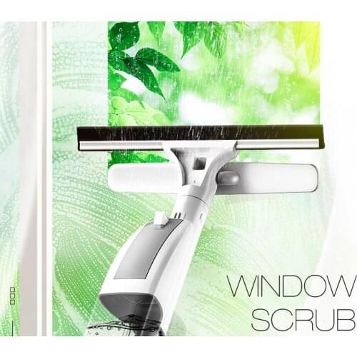 GUANYAO Glass Cleaning Brush with Water Spray Window Cleaner High quality aluminum long handle Wiper and cloth combo silicone