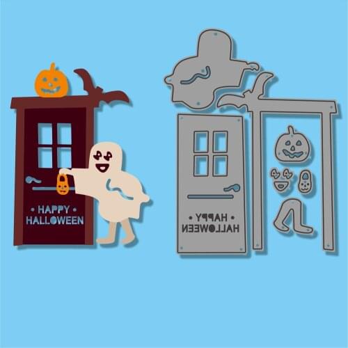 Halloween Happy doors and window Ghost Pumpkin face Decoration Metal cutting Dies stamping Die New Paper