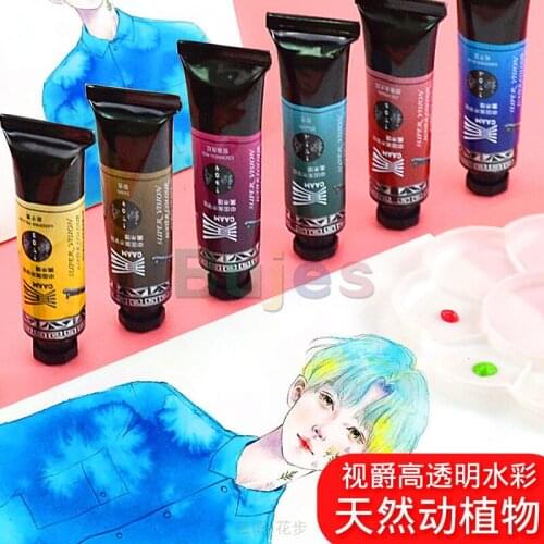 SuperVision Animal and Plant Painting, High Transparent Watercolor, High Saturation,Regular Color,15ml Single Tube Solid Pigment