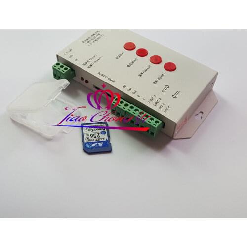 T1000S DMX 512 RGB LED Strip Pixel Controller SD Card WS2812B WS2811 6803 SK6812