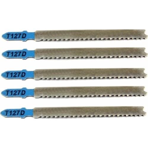 5pcs New HCS T127D Curved Jigsaw Blades For Aluminium Metal Cutting 100mm Length