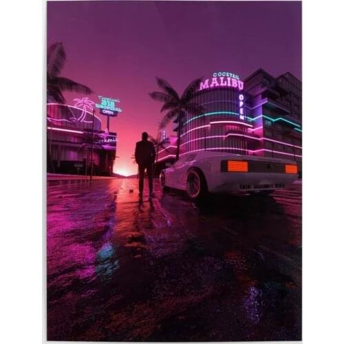 Prints Pictures Home Decoration Malibu Sunset Wall Art Modular Poster Painting Cuadros On Canvas For Living Room No Framework