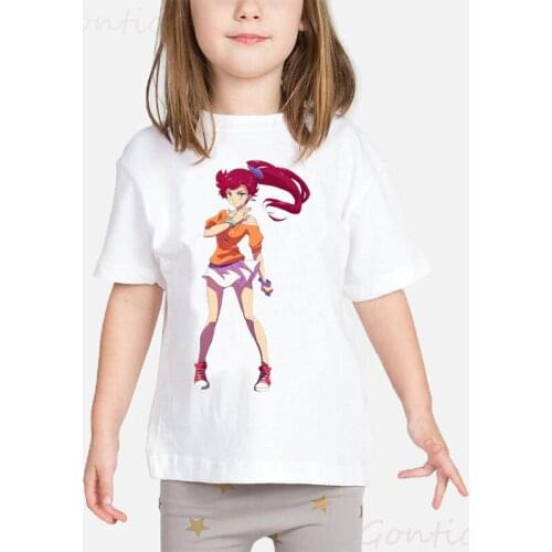 2021 New LoliRock Magical Girls t Shirt Children Design Funny Cartoon Anime Great Kids Tshirt Short Sleeve Kids Clothing