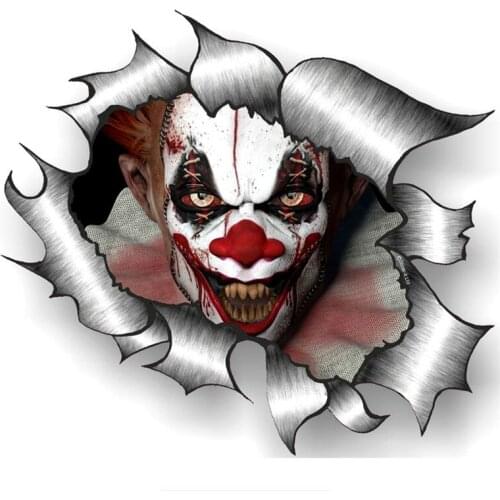 Lifelike Monster In The Bullet Hole Car Sticker Windshield Anime Decoration Funny Colorful Auto Automobile Decals KK 14*16cm