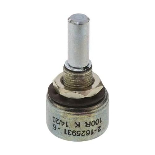 2-1625391-6 100R K potentiometer 10% 2W diameter shaft 6.35mm switch