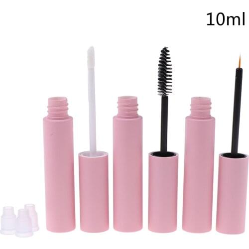 10ml Pink Lip Gloss tubes Empty Lip Balm Bottle Empty Eyeliner Mascara Cosmetic Container Packing Container 3 Styles