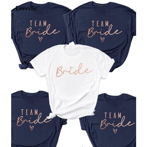 Team Bride Shirts | Hen Do Party Shirts with Round Neck Cross-Border Custom T-shirt | Bachelorette Party