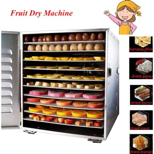 10 Tray Dehydrators Stainless Steel Nuts Drying Machine Fruits and Vegetables Dehydration Drying Machine fruit dehydrator