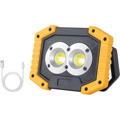 LED Work Light Rechargeable COB Floodlight Portable Spotlight Emergency Night Market Light Outdoor Camping Lantern Flashlight