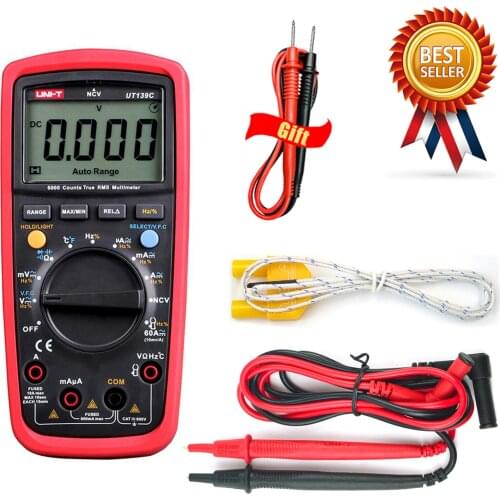 UNI-T UT139C UNIT Digital Multimeter Auto Range True RMS Meter Capacitor Tester Handheld 6000 Count Voltmeter Temperature