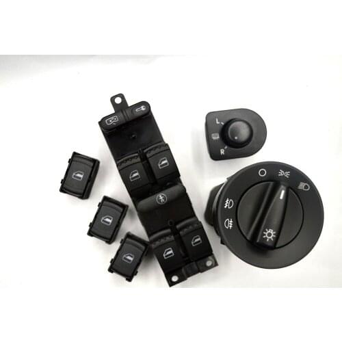 Mirror headlight&window switch for VW JETTA GOLF MK4 POLO BORA A4 Passat B5 BEETLE 1C0941531 1J1959565F 1GD959855C 1J4959857D