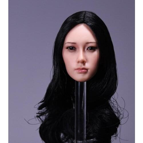 1/6 Scale Asian Beauty Girl Female Head Sculpture Fit For 12" Figure Action Model Doll Body Accessory In Stock