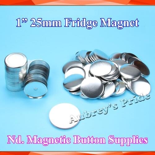 1" 25mm 100 Sets NEW Professional Fridge Dialog Box Nd. Magnet Metal Back Button Maker Supply Materials