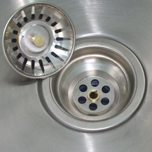 1pcs Stainless Steel Sink Strainer Stopper Waste Plug Sink Filter Filtre Strainer Bathroom Hair Colanders Kitchen Accessories
