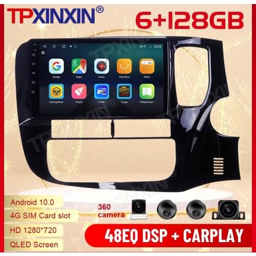 2 Din Carplay Android Radio Receiver Multimedia Stereo For Mitsubishi Outlander 2014 2015 2016 2017 2018 2019 GPS Navi Head Unit