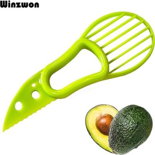 3 in 1 Avocado Slicer Shea Corer Butter Peeler Shredder Fruit Cutter Plastic Knife Pulp Separator Vegetable Tool Kitchen Gadgets