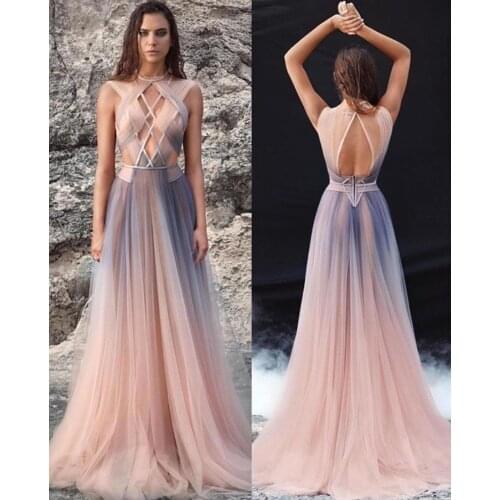 3 yards Tulle fabric with Gradient colors, navy blue and pink