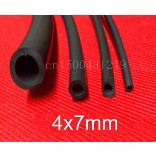 4mm X 7mm Silicone Rubber Vacuum Tubing Black Silicone Rubber Hose