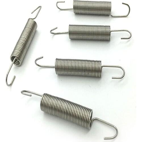 5pcs Spring tension spring stainless steel hook pull tension long hook return line diameter 0.9mm outer diameter 8mm length58mm