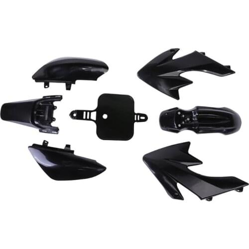 7Pcs/set Pit Bike Plastic Dirt Bike Fender Black Moto Fairing Fender Motorcycle Cover Fairing Kit for Honda CRF50 Flying Eagle