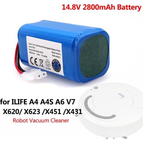 NEW 14.8v 2800mah Rechargeable Li-ion Battery for Chuwi Battery for ILIFE ecovacs V7s A6 V7s pro A4 A6 Robot Vacuum Cleaner Cell
