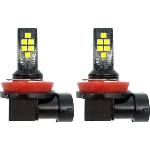 2Pcs 8W 2400LM H8 H11 3030 12SMD Car LED Fog Light Bulb Driving Foglight Lamp 12V 360 Degree White/Yellow/Ice Blue Color