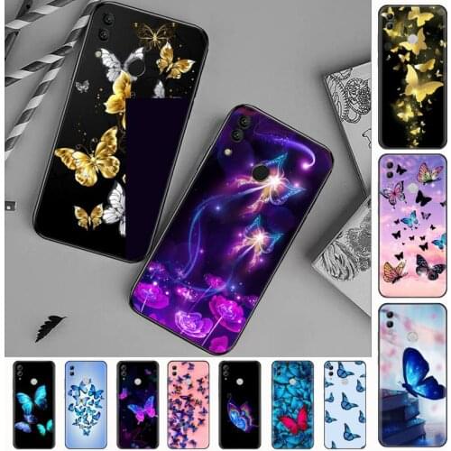 Beautiful butterfly shiny animal Phone Case For Huawei Honor view 7a5.45inch 7c5.7inch 8x 8a 8c 9 9x 10 20 10i 20i lite pro