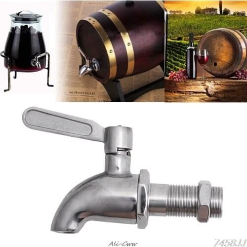 Stainless Steel Beverage Drink Dispenser Wine Barrel Spigot / Tap / Faucet M16 DropShip
