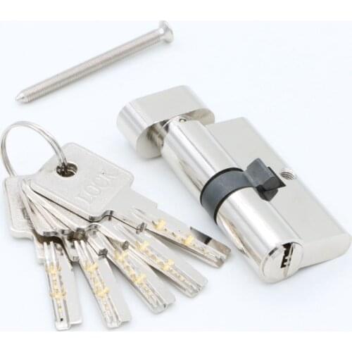Door cylinder 55 60 65 70 75 80 85 90mm Security Copper Lock Cylinder Interior Bedroom Living Handle Brass Key Locking