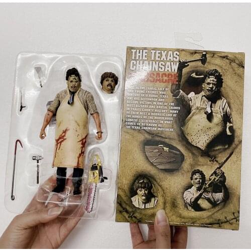 NECA Leatherface Figure 40th Anniversary Ultimate Leatherface Classic Terror Movie The Texas Chainsaw Action Figure Model Toy