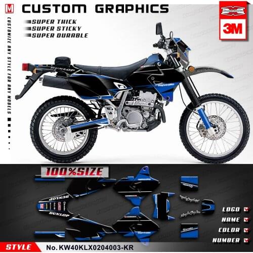 KUNGFU GRAPHICS Motocross Stickers Self-Adhesives Decals for KLX 400 R 2002 2003 2004, DRZ 400 Supermoto, DRZ 400 Enduro